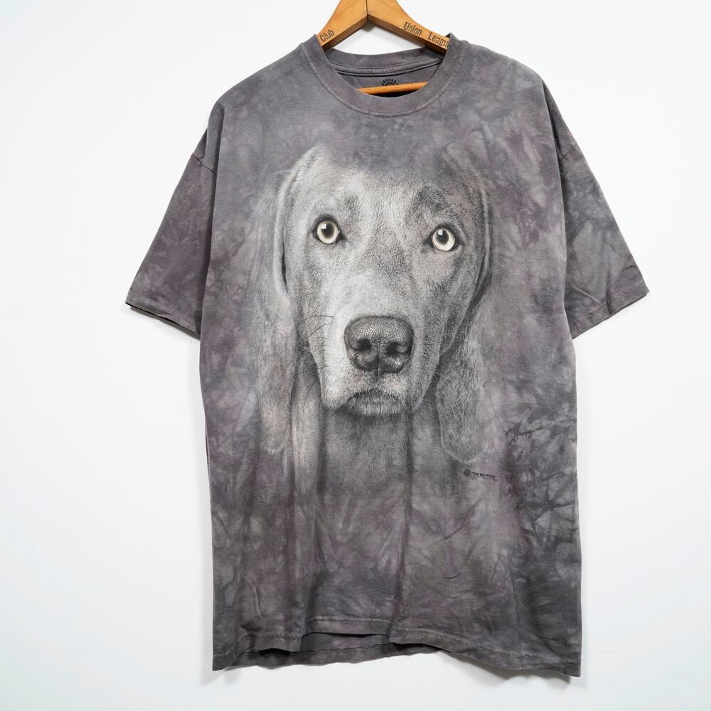 The Mountain Labrador Dog Big Face Tie Dye T Shirt XL Gray 2013